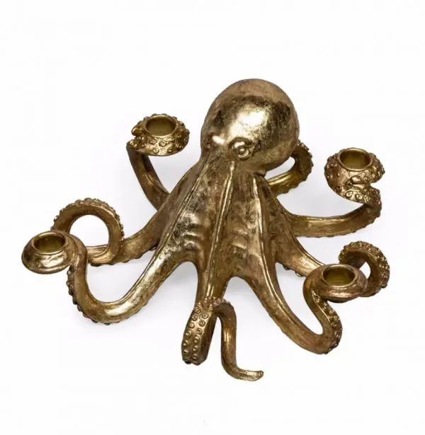 Otto Octopus Gold Candle Stick Holder - Image 4