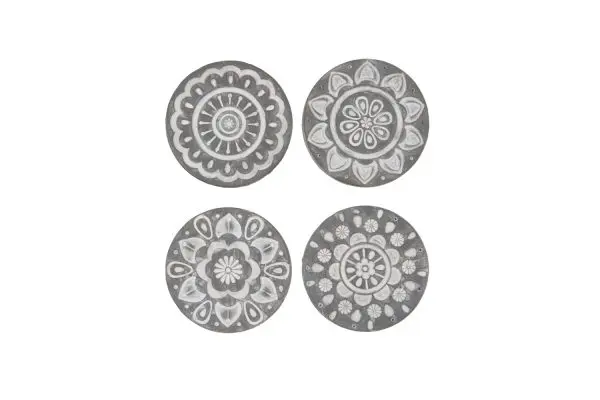 Slate Embossed Coasters - Set Of 4