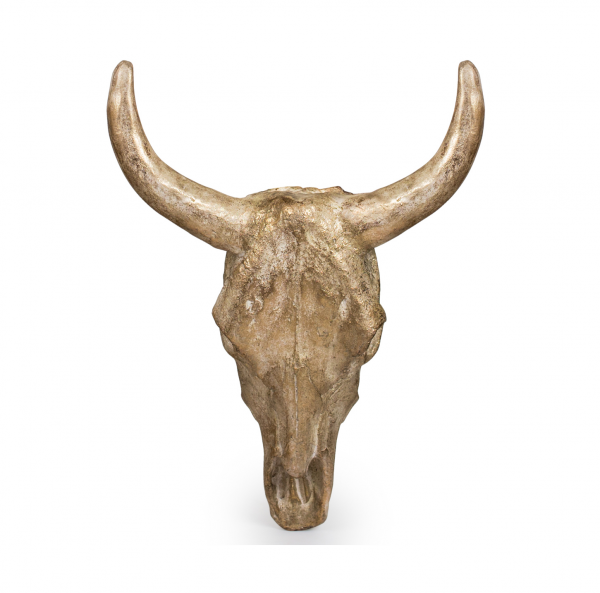Extra Large Gilded Stone Effect 'Sancho' Steer Wall Head