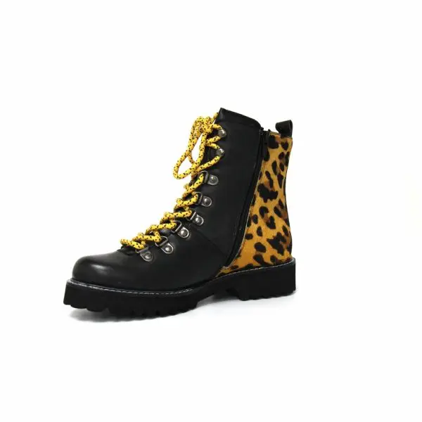 Emzy Leopard Print Lace Boot - Image 2