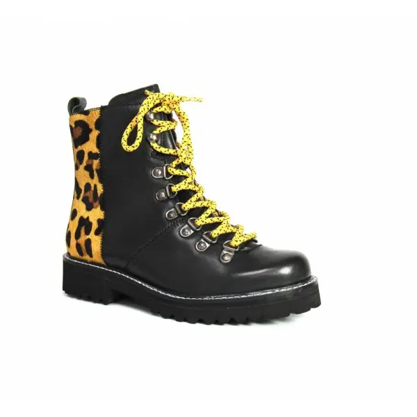Emzy Leopard Print Lace Boot - Image 3