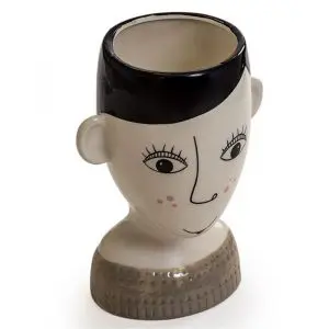 Freckles Woman Swedish Doodle Head Vase