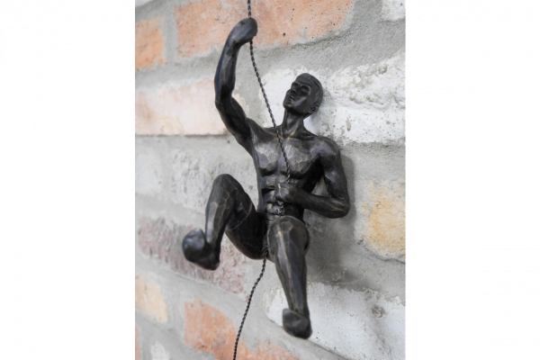 Antiqued Black & Gold Abseiling Man in shorts - Image 5