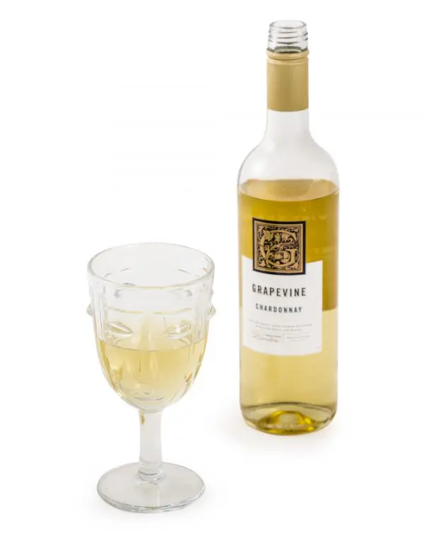 Set of 6 Clear Deco Face Wine Glasses - Image 4