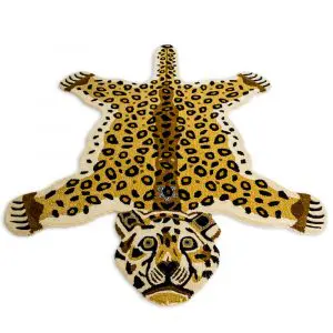 Hand Tufted Extra Large Leopard "Skin" Woollen Rug