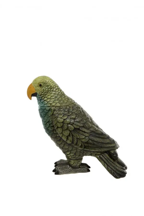 GREEN PARROT CERAMIC JAR - Image 2