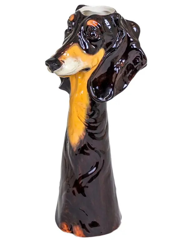 Ceramic Dachshund Head Vase