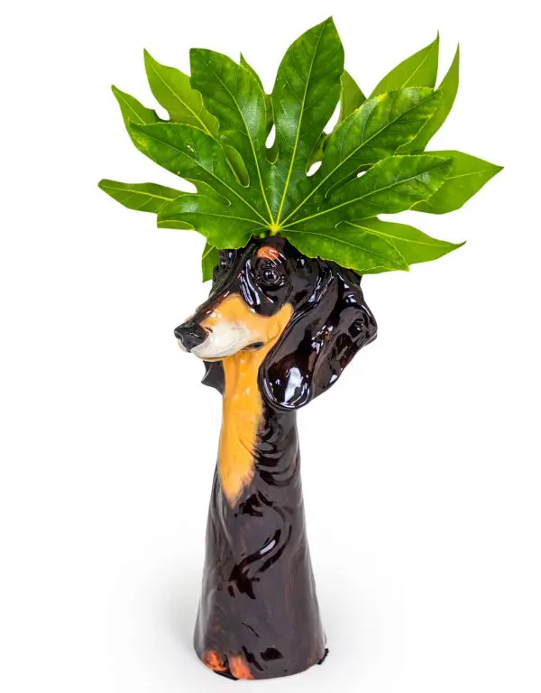 Ceramic Dachshund Head Vase - Image 2