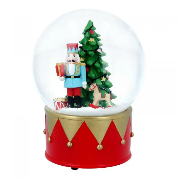 Nutcracker Musical Snow Globe