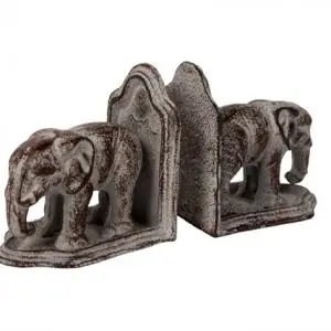 Cast Iron Elephant Bookends