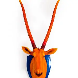 Bright Orange Antelope Wall Head