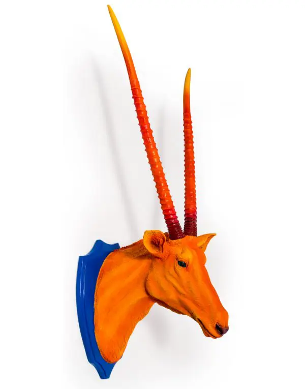 Bright Orange Antelope Wall Head - Image 2