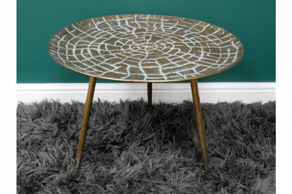 Antiqued Brass Effect Coffee Table