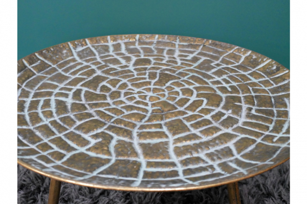 Antiqued Brass Effect Coffee Table - Image 3