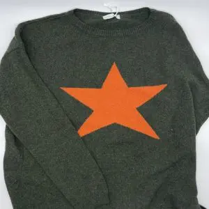 Cashmere Jumper with Star in Multiple Colourways