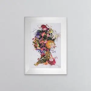 Her Majesty White Framed Wall Art 55x75cm