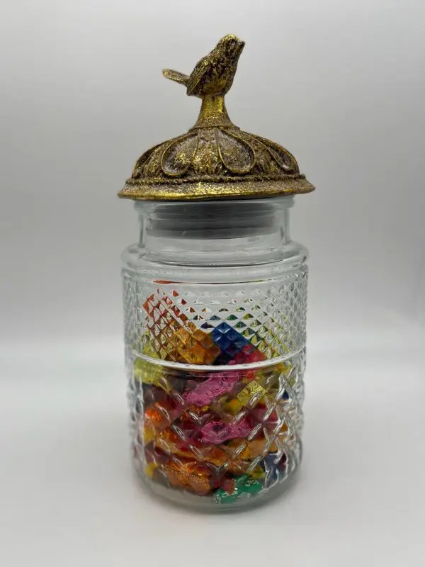 Bird Top Glass Container
