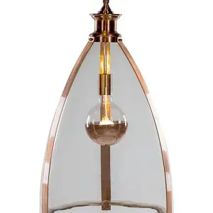 Large Brushed Copper Bell Light