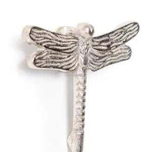 Raw Nickel Dragonfly Door Knocker
