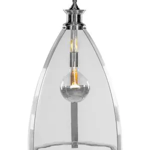 Large Brushed Chrome Bell Light