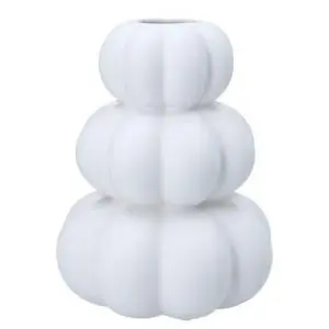 White Stacked Ceramic Vase
