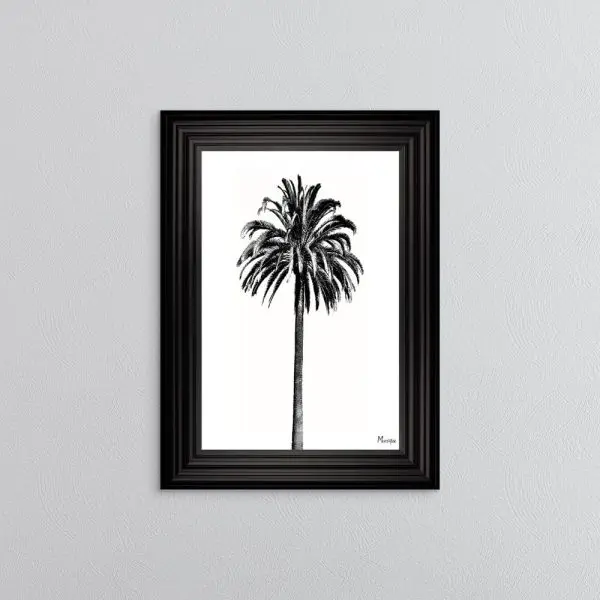 Black and White Palm Tree Wall Art
