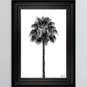 Black and White Palm Tree Wall Art