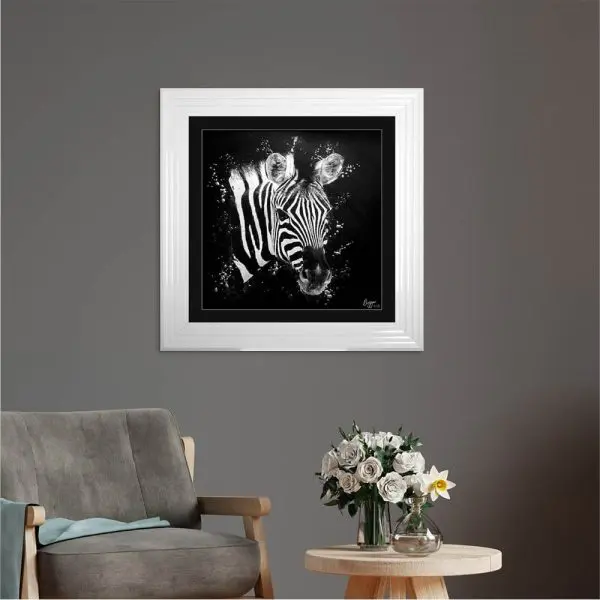 ZEBRA FRAMED WALL ART