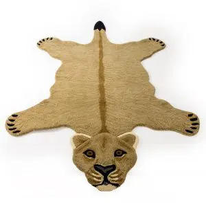 Hand Tufted Small Polar Bear "Skin" Woollen Rug