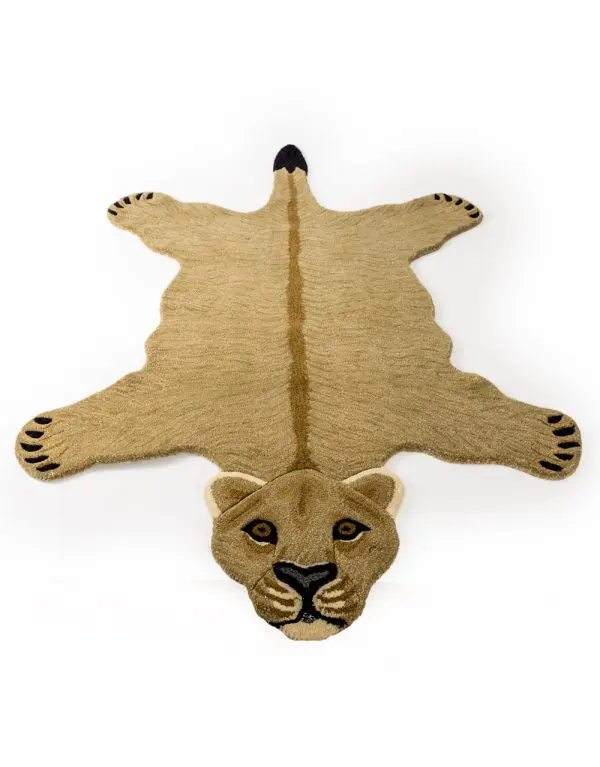 Hand Tufted Small Polar Bear "Skin" Woollen Rug