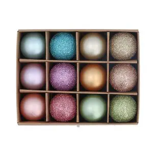 Box of 12 Mini Pastel Baubles