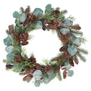 Eucalyptus & Pine Wreath w Cones