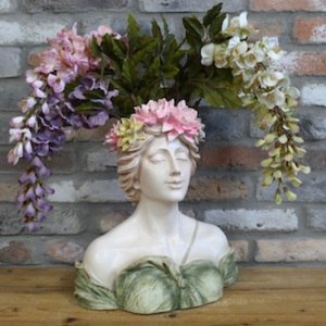 Flower Lady Head Planter