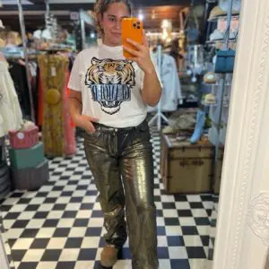 Metallic Gold Jeans