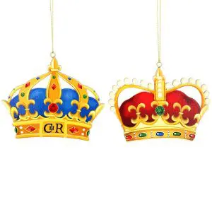 Wooden Fretwork Crown Christmas Bauble