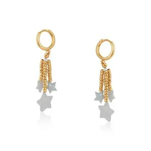 Big Metal London Monique Star Beaded Drop Earrings
