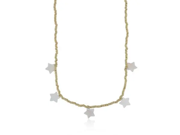 Big Metal London Monique Star Beaded Necklace