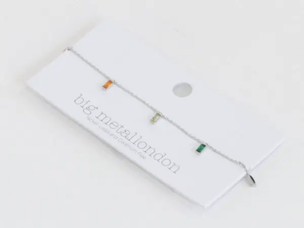 Big Metal London Iris Rainbow Baguette Anklet - Image 2
