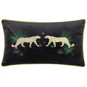Dusk Leopard Cushion Black