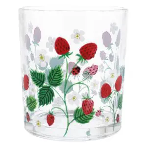 Strawberry Decorated Glass