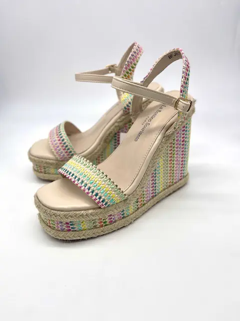 Rainbow Woven Wedge