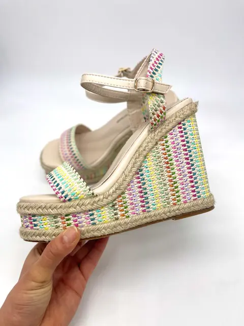Rainbow Woven Wedge