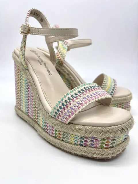 Rainbow Woven Wedge