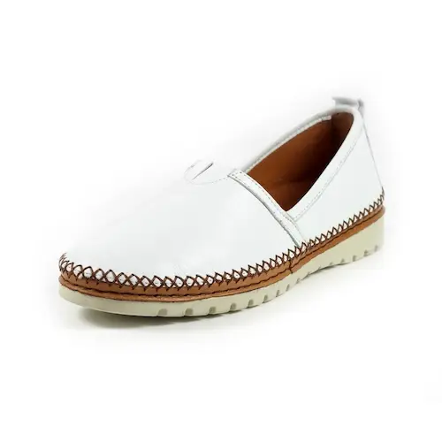 Flutter White Leather Shoe