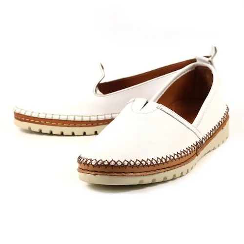 Flutter White Leather Shoe