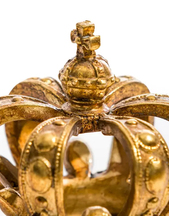 Antique Gold Regal Crown Ornament - Image 2