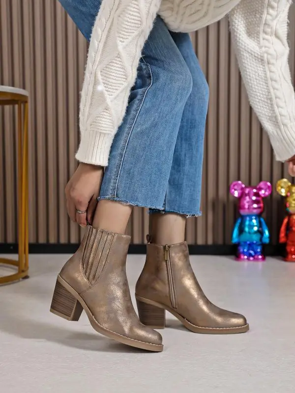 Bronze Ankle Boot