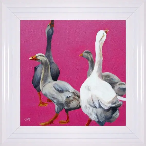 Confused Geese Framed Wall Art