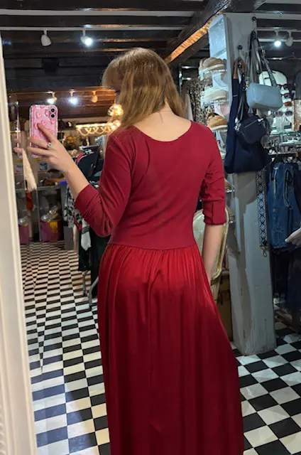 Silk Blend Ribbed Top Dress in 2 Colours