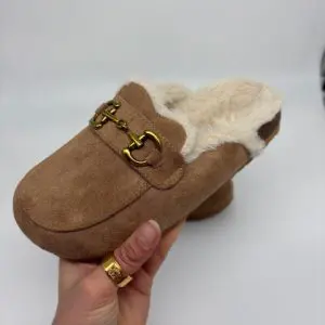 Faux Fur Lined Slipper in 2 Colours